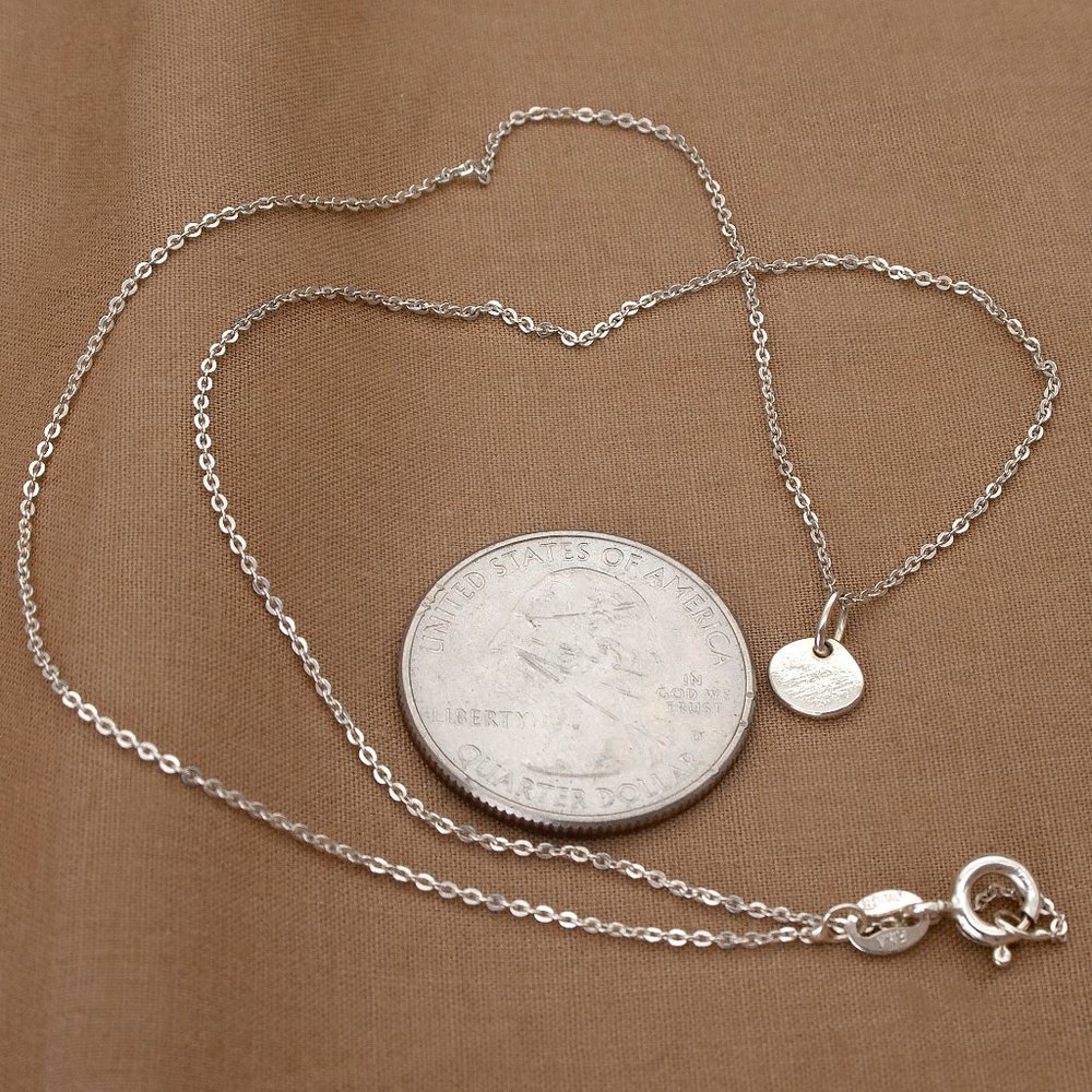 925 Sterling Silver Link Necklace, Tiny Tiny Char… - image 6